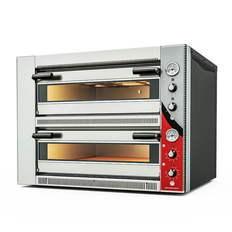 Venarro Çift Katlı Pizza Fırını Elektrikli 25 cm x 4+4 Pizza Kapasiteli DYP-4+4