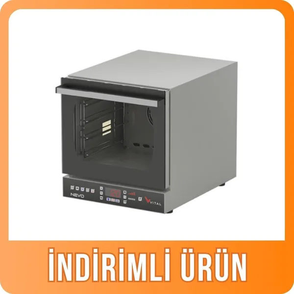 Vital 4 Tepsili Konveksiyonlu Patisserie Fırın Dijital Elektrikli 4xGN2/3 NEVO-02E