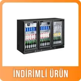 Vosco Bar Arkası Şişe Soğutucu Üç Kapılı VBBC-350S - 1