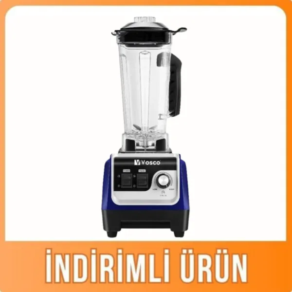 Vosco Manuel Buz Kırıcı Bar Blender 2 Litre Mavi VHS-206M