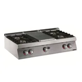 Zanussi 4 Açık Ateşli + 1/2 Kapalı Set Üstü Ocak 120x70x25 cm Gazlı 372012 - 1