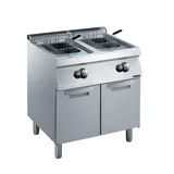 Zanussi Dolaplı 15+15 Litre Endüstriyel Fritöz Gazlı 80x70x25 cm 372071 - 1