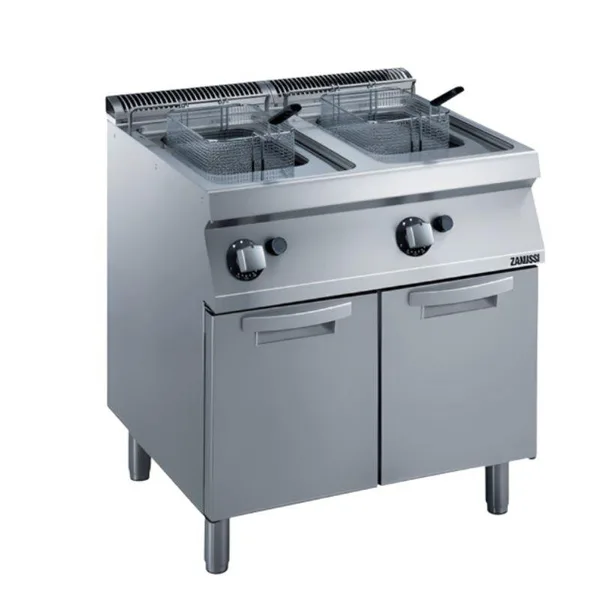 Zanussi Dolaplı 7+7 Litre Endüstriyel Fritöz Gazlı 80x70x85 cm 372069