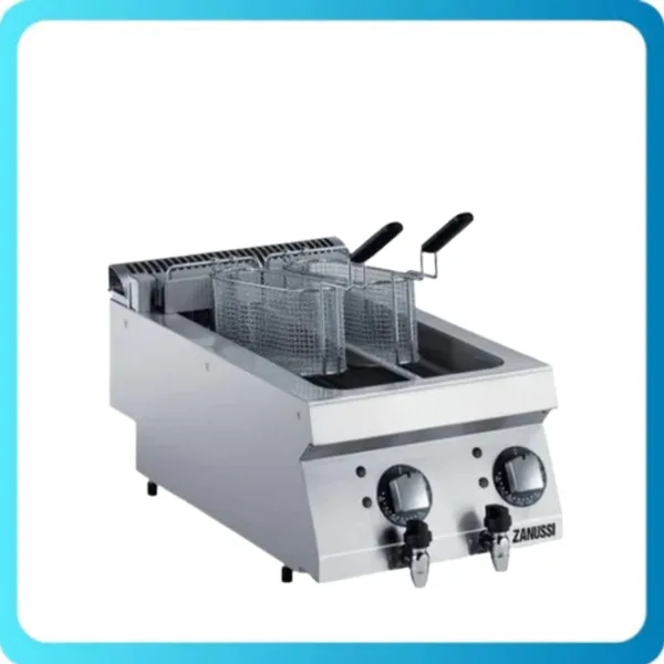 Zanussi Tahliye Vanalı 5+5 Litre Endüstriyel Fritöz Elektrikli  40x70x25 cm 372074