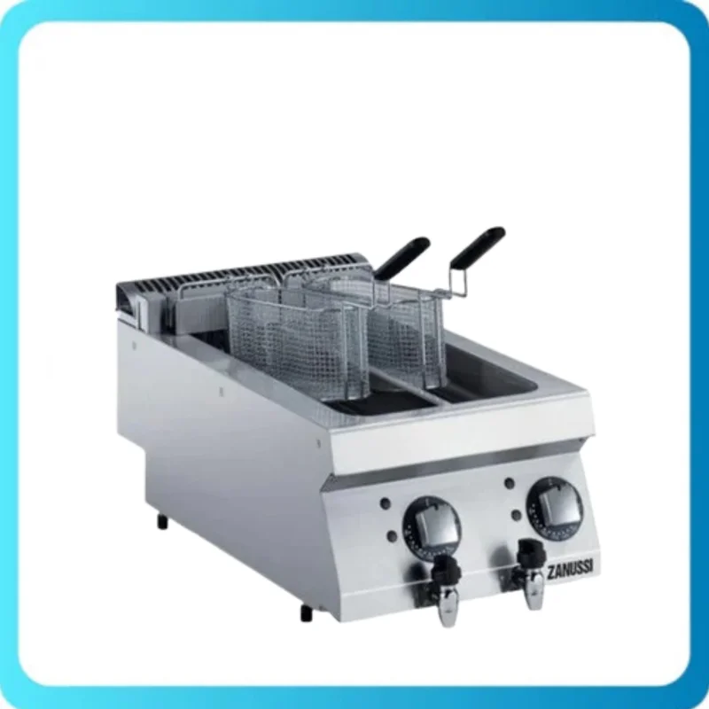 Zanussi Tahliye Vanalı 5+5 Litre Endüstriyel Fritöz Elektrikli  40x70x25 cm 372074