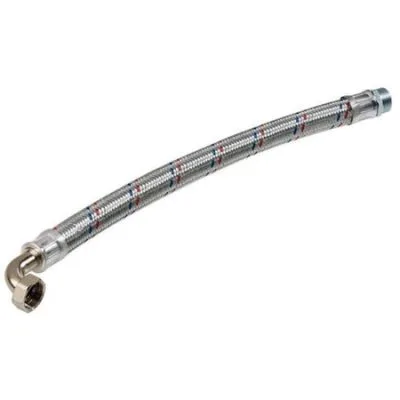 Element 1" 100 cm Galvaniz Örgülü Dirsekli Flex Hortum (1 koli : 30 adet )