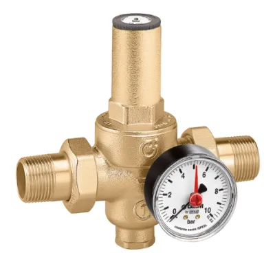 CALEFFI KARTUŞLU BASINÇ DÜŞÜRÜCÜ VANA 11/2"  -- 0–10 bar basınç saatiyle