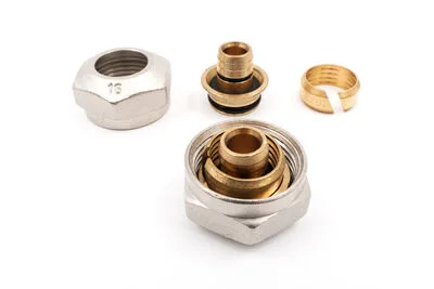 Haustherm Boru Bağlantı Rakor Seti (2 Adet), 16x2,0 - 3/4" İD, pirinç