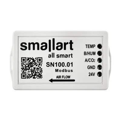 Kanal/Mahal Tipi Sıcaklık, Nem ve CO2 Sensörü 3x0-10V /Modbus RTU, -10C + 60°C,400...2000ppm, IP20