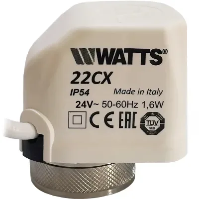 Watts Elektrotermik Aktüatör 24V, NC / WT-22CX24NC2