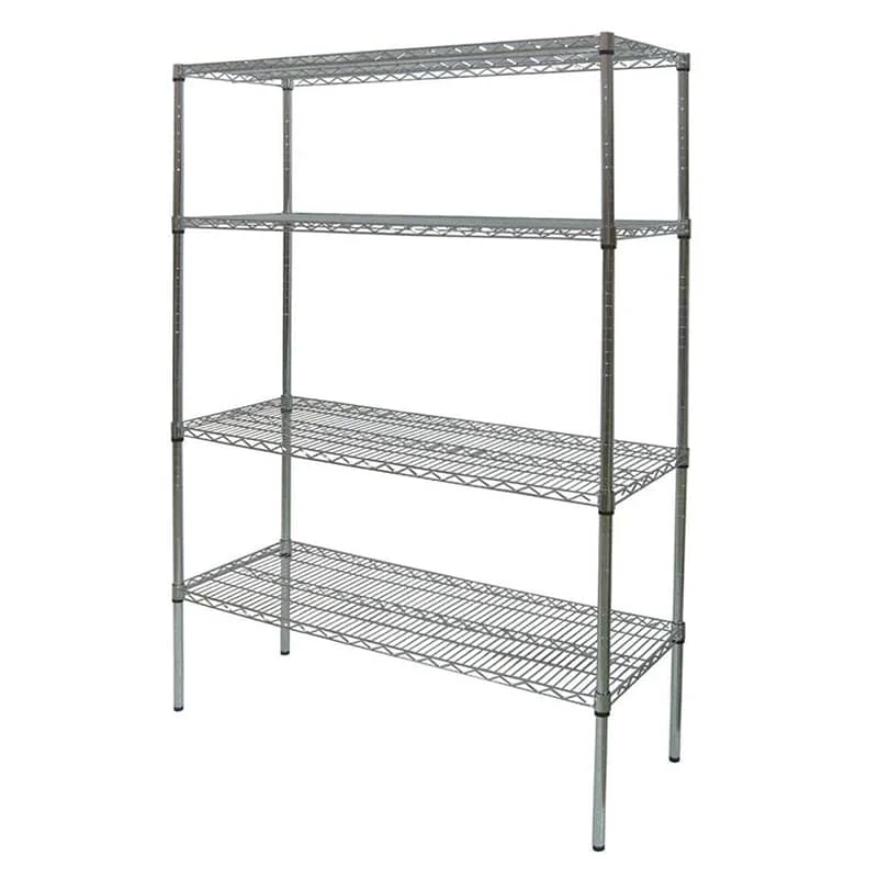 4 Katlı Paslanmaz İstif Rafı, Izgara Tabla, 61x137x183 cm, 304 Kalite