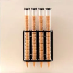 Zicco 4'lü Polikarbon Külahlık, Akrilik Standlı, 10x32x57 cm