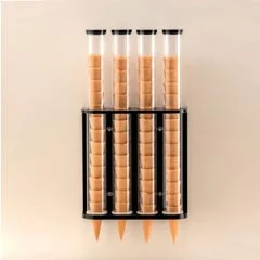 Zicco 4'lü Polikarbon Külahlık, Akrilik Standlı, 10x32x57 cm