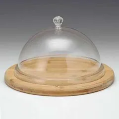 Zicco Ahşap Altlı Fanus, Akrilik Kapaklı, 26 cm