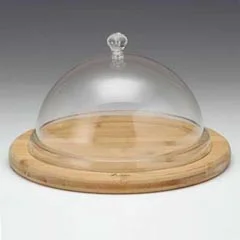 Zicco Ahşap Altlı Fanus, Akrilik Kapaklı, 26 cm