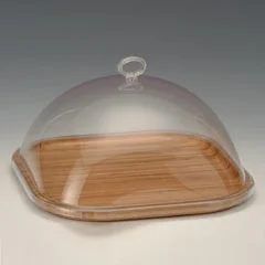 Zicco Ahşap Altlı Fanus, Akrilik Kapaklı, 30x30x15 cm (AL.35+ZCP.664)