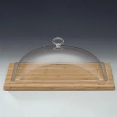 Zicco Ahşap Altlı Fanus, Akrilik Kapaklı, 30x40x12 cm