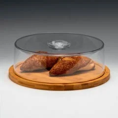 Zicco Ahşap Altlı Fanus, Akrilik Kapaklı, 33x11 cm