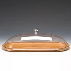Zicco Ahşap Altlı Fanus, Akrilik Kapaklı, 48x19x13 cm