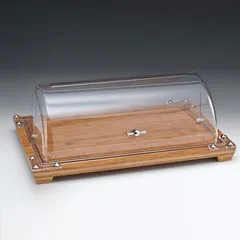 Zicco Ahşap Altlı Muhafaza Kabı, Polikarbon Rolltop Kapaklı, Çelik Kulplu, 59x39 cm