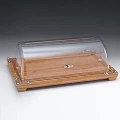 Zicco Ahşap Altlı Muhafaza Kabı, Polikarbon Rolltop Kapaklı, Çelik Kulplu, 59x39 cm