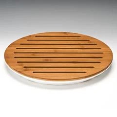 Zicco Ahşap Kesme Tahtası, Polikarbon Tepsili, 42 cm, Beyaz