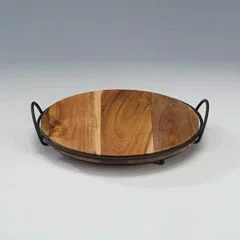 Zicco Ahşap Teşhir Standı, Metal Ayaklı, 26 cm