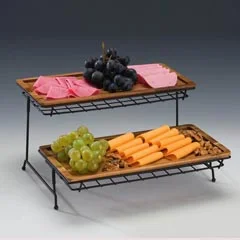 Zicco Ahşap Teşhir Standı, Metal Ayaklı, 35x35x18 cm
