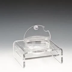 Zicco Akrilik Teşhir Standı, Cam Kaseli, Kapaklı, 21x19 cm