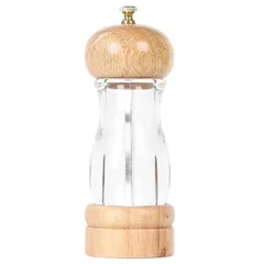 Hazzar Akrilik Ahşap Biber Değirmeni, Çelik, 16 Cm, Dcaa-160