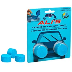 Alı's A005-1 Oto Cam Suyu Tableti, 4 Mevsim, 10 gr, 2 Tablet