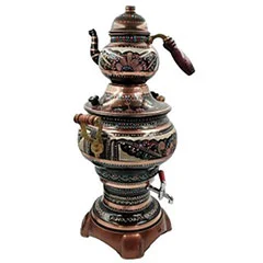 Anka İŞB1 Semaver, Elektrikli, 1 Demlikli, 7 Litre, İşlemeli Bakır