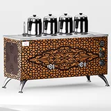 Anka Pro Compact Çay Kazanı, Elektrikli, 4 Demlikli, 40 Litre, Bakır - Görsel 1