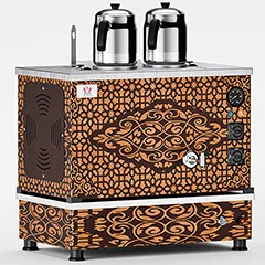 Anka Pro Kompakt Full Otomatik Çay Kazanı, 2 Demlikli, 20 Litre, Bakır