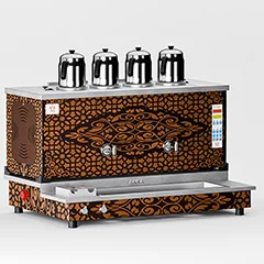 Anka Pro Plus Smart Çay Kazanı, Hibrit, 4 Demlikli, 40 Litre, Bakır