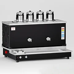 Anka Pro Plus Smart Çay Kazanı, Hibrit, 4 Demlikli, 40 Litre, Siyah