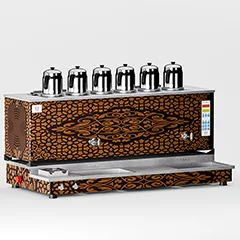 Anka Pro Plus Smart Çay Kazanı, Hibrit, 6 Demlikli, 60 Litre, Bakır