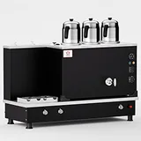 Anka Turbo Çay Kazanı, Hibrit, 3 Demlikli, 30 Litre, Siyah - Görsel 1