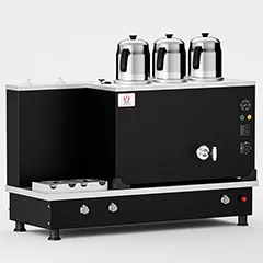Anka Turbo Çay Kazanı, Hibrit, 3 Demlikli, 30 Litre, Siyah