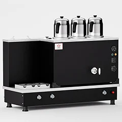 Anka Turbo Çay Kazanı, Hibrit, 3 Demlikli, 30 Litre, Siyah