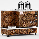 Anka Turbo Full Otomatik Gazlı Çay  Kazanı, 2 Demlikli, 20 Litre, Bakır - Görsel 1