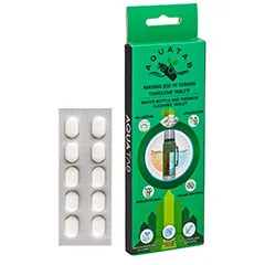 AquaTab A002-2 Matara, Şişe ve Termos Temizleme Tableti, 3 gr, 10 Tablet