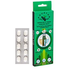 AquaTab A002-2 Matara, Şişe ve Termos Temizleme Tableti, 3 gr, 10 Tablet