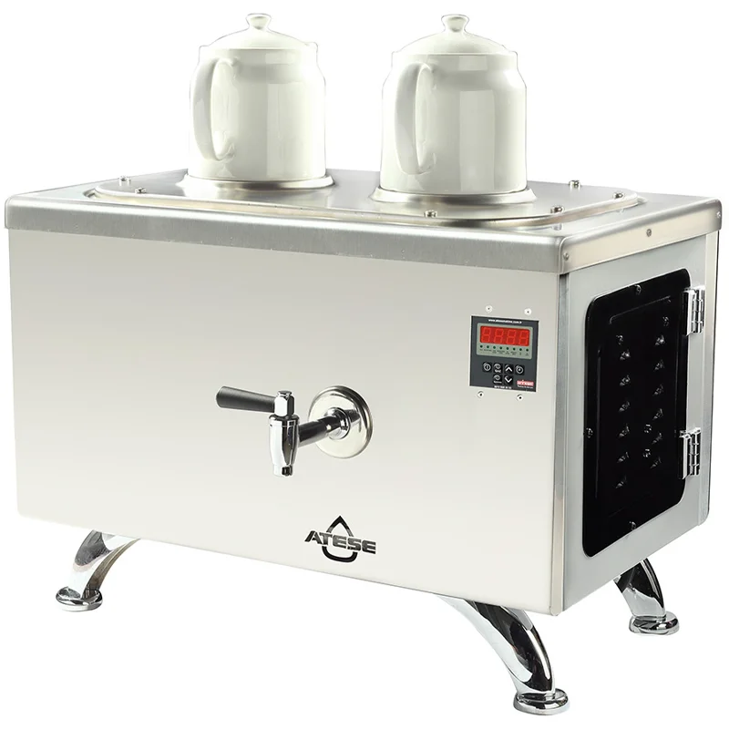 Ateşe Efes Smart Çay Kazanı, Elektrikli, Inox, 2 Demlikli