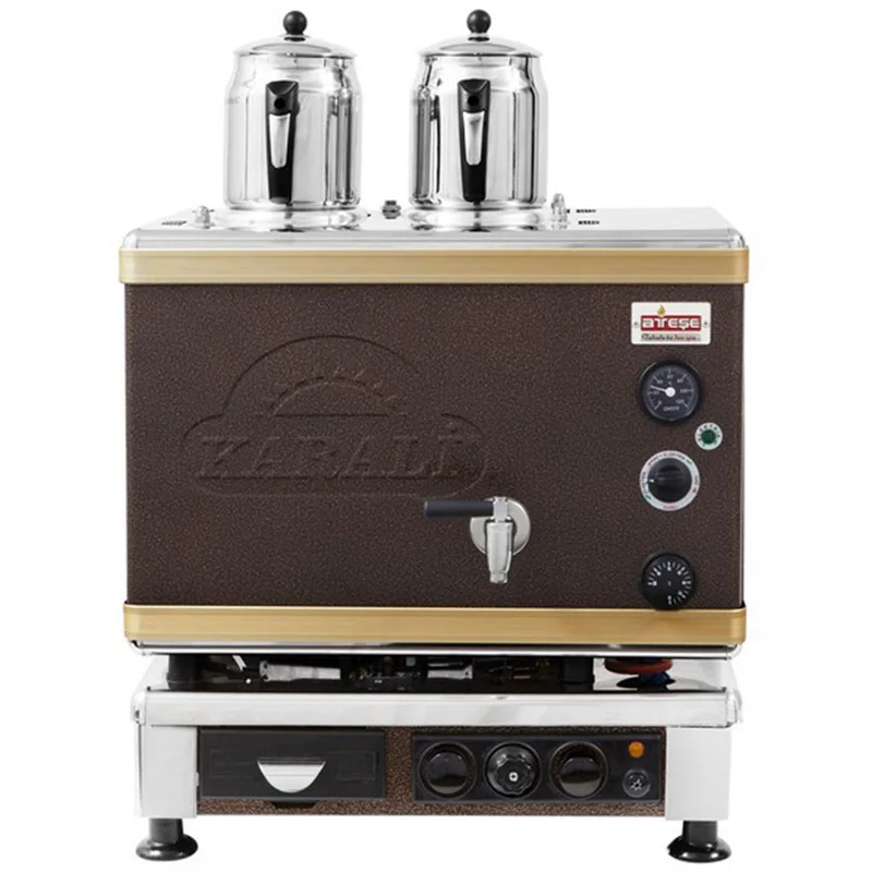 Ateşe Gold Analog Çay Kazanı, Statik Boyalı, Gazlı Elektrikli, 2 Demlikli