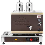 Ateşe Silver Analog Çay Kazanı, Statik Boyalı, Gazlı Elektrikli, 2 Demlikli - Görsel 1
