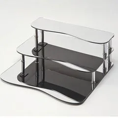 Zicco Aynalı Teşhir Standı, 3 Basamaklı, 59x60x22 cm