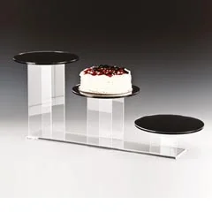 Zicco Aynalı Teşhir Standı, 3'lü, Merdiven, 25x10-20-30 cm