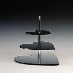 Zicco Aynalı Teşhir Standı, Kalpli, 3'lü, 20, 30, 40 cm