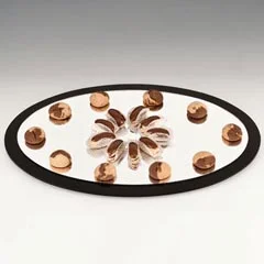 Zicco Aynalı Teşhir Standı, Oval, 60x40 cm